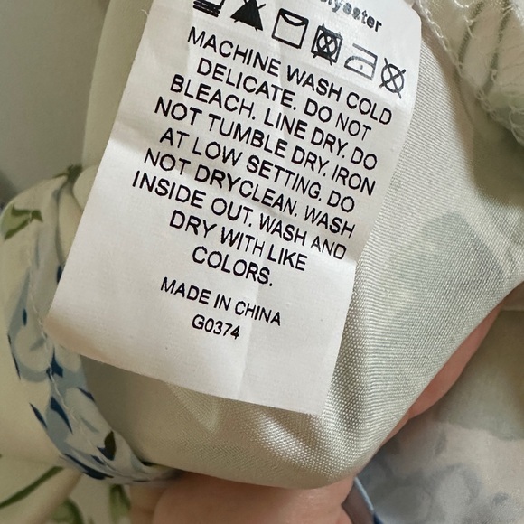 RIHOAS Floral Midi Dress - White and Green - Picture 6 of 7